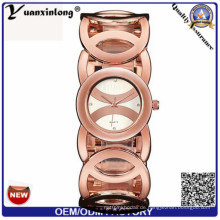 Yxl-760 2016 Großhandelsquarz-Webart-Verpackung um lederne Armband-Art- und Weisedame China-Uhr-Frauen-Armbanduhr